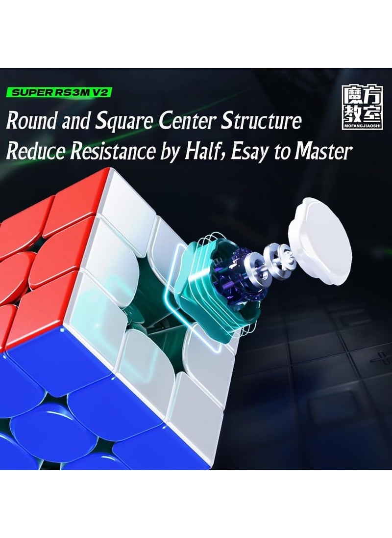 null - LiangCuber Moyu Super RS3M V2 UV Coated,RS3M 2023 Magnetic Ball Core Speed Cube 3x3,Super RS3M V2 Maglev Ball Core UV Magnetic Cube 2023 Upgraded Ver - Image 1