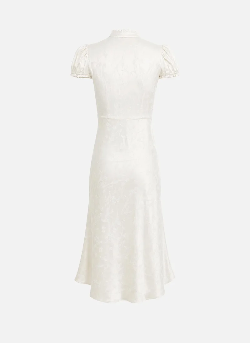 Lichi  Viscose midi dress with textured pattern for Women | Best Price UAE
