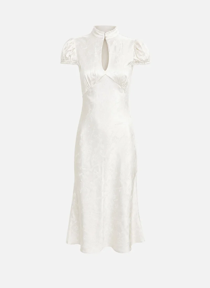 Lichi  Viscose midi dress with textured pattern for Women | Best Price UAE