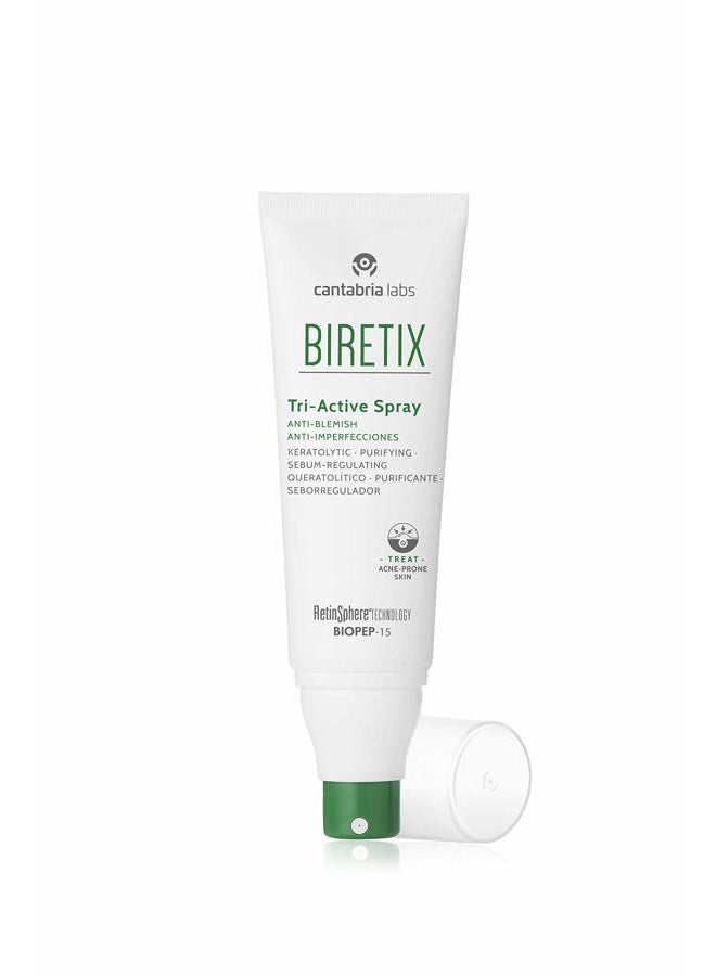Biretix بيريتيكس سبراي ثلاثي الفعالية (أبيض) سبراي لحب الشباب للظهر والجسم، غير لزج، نتائج سريعة جداً لحب الشباب في الجسم والظهر، سريع الامتصاص. - Image 3
