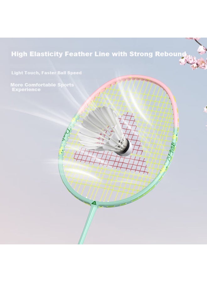 Peak Badminton Racket Double Pack Carbon Composite Durable Adult Student Beginner Set Training Compeion Pair - Image 3