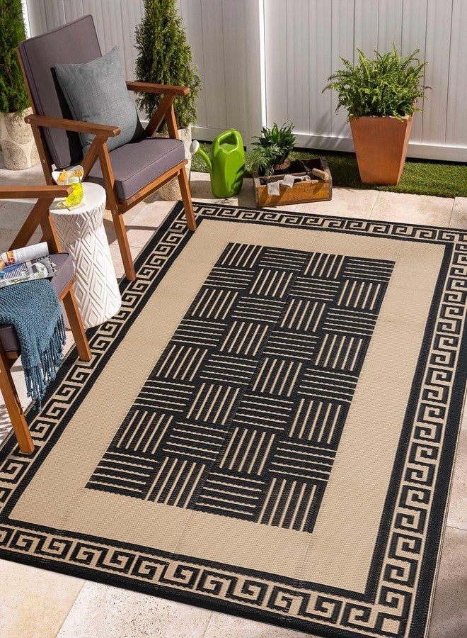 YONILE Outdoor Rug 5x8 ft Waterproof, Reversible Outdoor Plastic Straw Rug for Patios Clearance, Outdoor Area Rug Carpet RV Mat for Camping Backyard Deck Porch - Image 1
