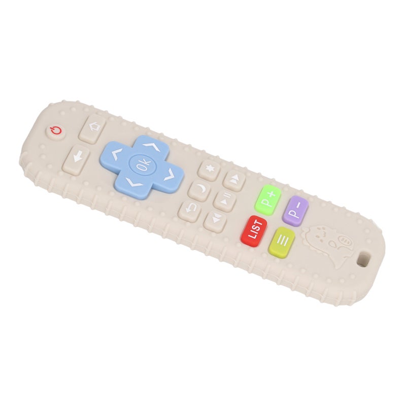 Baby Teether Toy Beige Remote Control Teether - Sensory Development Silicone Chew Toy for Infants Toddlers - Image 5