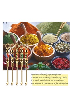 SYOSI Tiny Spices Powder Spoon Scoops Spoon for Filling Vials Retro Spoon Pendants Necklace Loop DIY Crafts Filling Vials with Powder Spice Herbs Sand 2.95 Inches Color Random  - Image 4