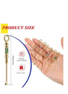 SYOSI Tiny Spices Powder Spoon Scoops Spoon for Filling Vials Retro Spoon Pendants Necklace Loop DIY Crafts Filling Vials with Powder Spice Herbs Sand 2.95 Inches Color Random  - Image 2