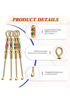 SYOSI Tiny Spices Powder Spoon Scoops Spoon for Filling Vials Retro Spoon Pendants Necklace Loop DIY Crafts Filling Vials with Powder Spice Herbs Sand 2.95 Inches Color Random  - Image 5