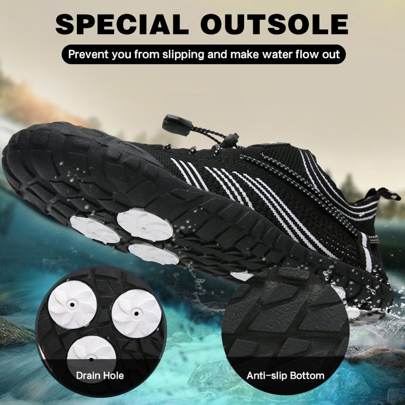 Men Women Water Shoes Quick-Dry Barefoot Aqua Socks Slip On Sport Shoes for Swim Surf River Hiking Beach - Image 3