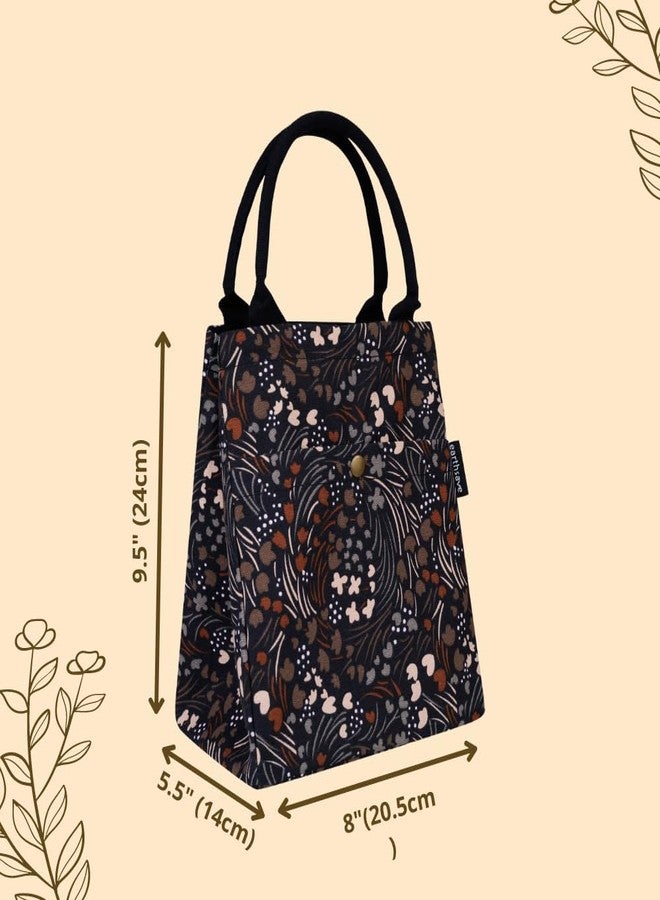 earthsave Lunch Bag for Office Women & Men | Work Lunch Bag | Tiffin Bags | Insulated Lunch Bag | Tiffin Bag for Kids (Cross Way Brown). - Image 2