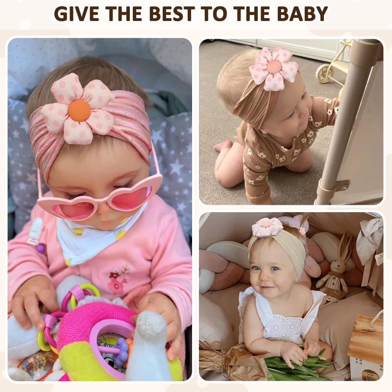 3 Pcs Baby Flower Headbands for Baby Girls - Image 2