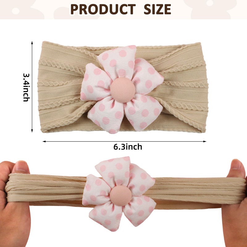 3 Pcs Baby Flower Headbands for Baby Girls - Image 5
