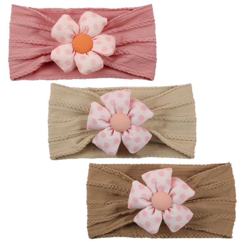 3 Pcs Baby Flower Headbands for Baby Girls - Image 1