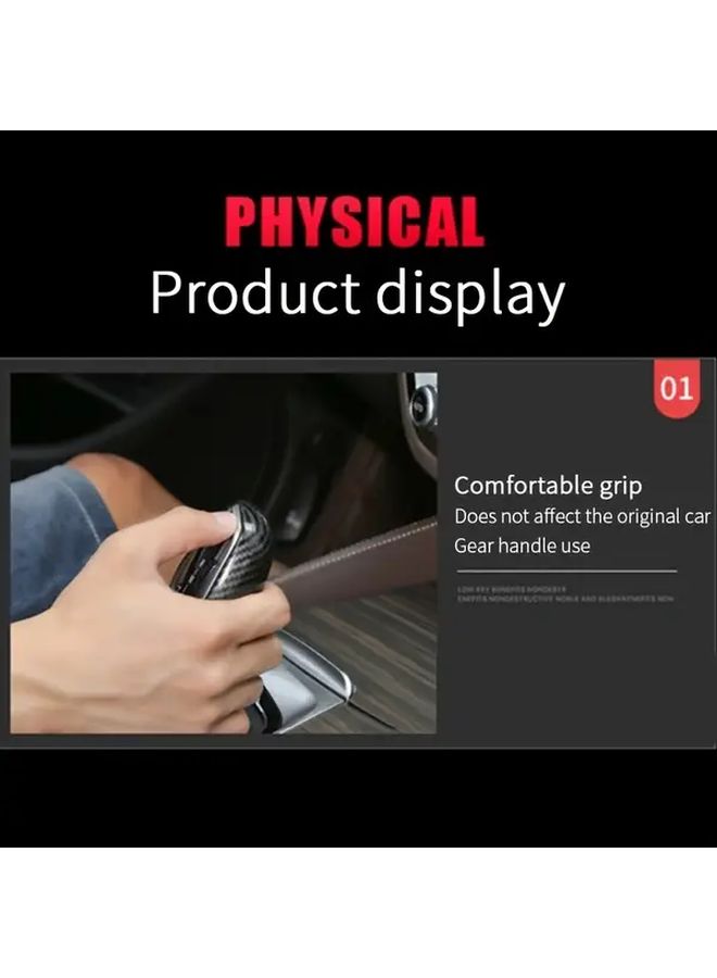 Carbon Fiber Gear Shift Knob Cover Compatible with BMW 5 6 7 Series X3 X4 - Image 4