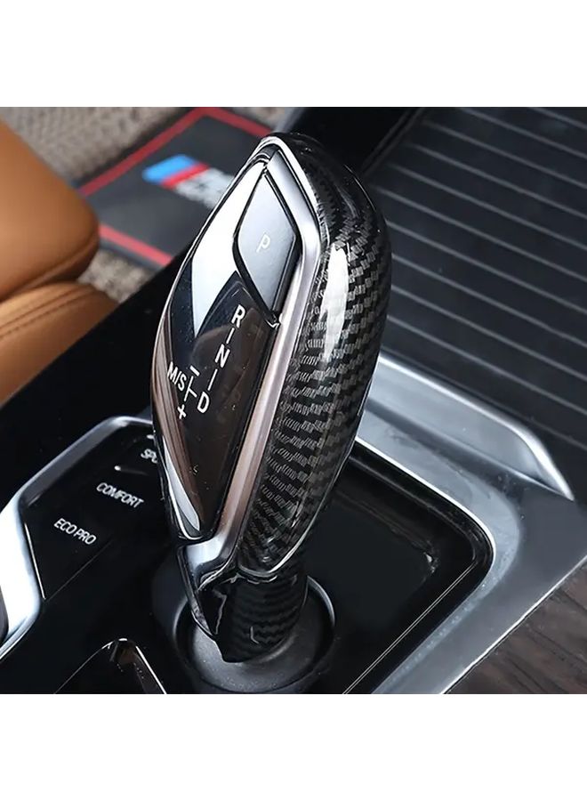 Carbon Fiber Gear Shift Knob Cover Compatible with BMW 5 6 7 Series X3 X4 - Image 3