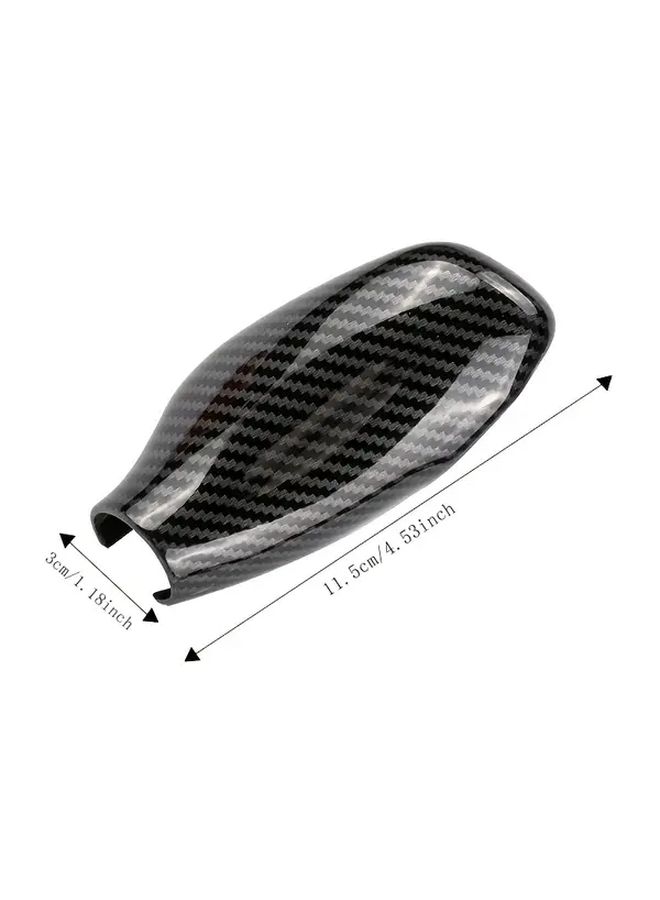 Carbon Fiber Gear Shift Knob Cover Compatible with BMW 5 6 7 Series X3 X4 - Image 2