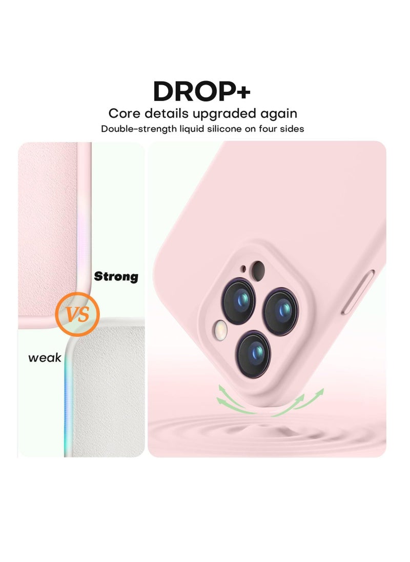 Aookay - Compatible with iPhone 16 Pro Max Case, Liquid Silicone Upgrade [Camera Protection] [Soft Anti-Scratch Microfiber Lining] Shockproof Phone Case for iPhone 16 Pro Max (Gray Pink) - Image 1