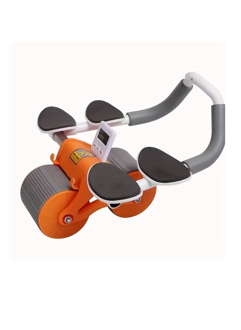 DIGI CORE New Ab Roller Wheel With Knee Mat And Timer, Automatic Rebound Abdominal Wheel, Ab Abdominal Exercise Roller with Elbow Support, Abs Workout Equipment Ab Exercise Roller For Women Men - Image 1