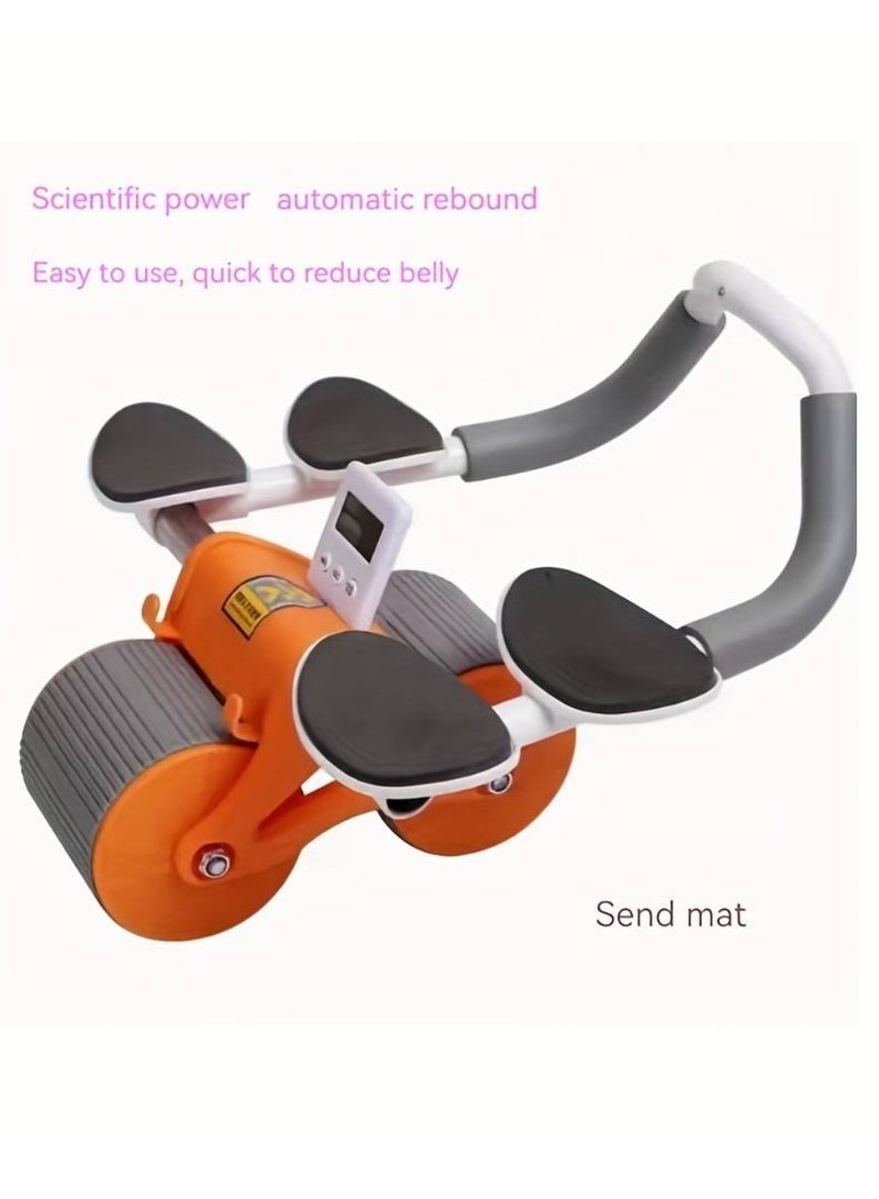 DIGI CORE New Ab Roller Wheel With Knee Mat And Timer, Automatic Rebound Abdominal Wheel, Ab Abdominal Exercise Roller with Elbow Support, Abs Workout Equipment Ab Exercise Roller For Women Men - Image 2
