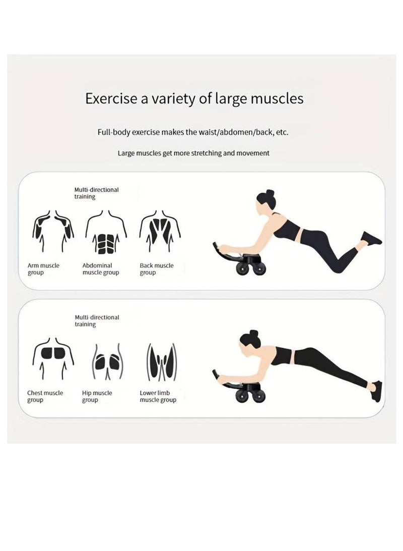 DIGI CORE New Ab Roller Wheel With Knee Mat And Timer, Automatic Rebound Abdominal Wheel, Ab Abdominal Exercise Roller with Elbow Support, Abs Workout Equipment Ab Exercise Roller For Women Men - Image 3