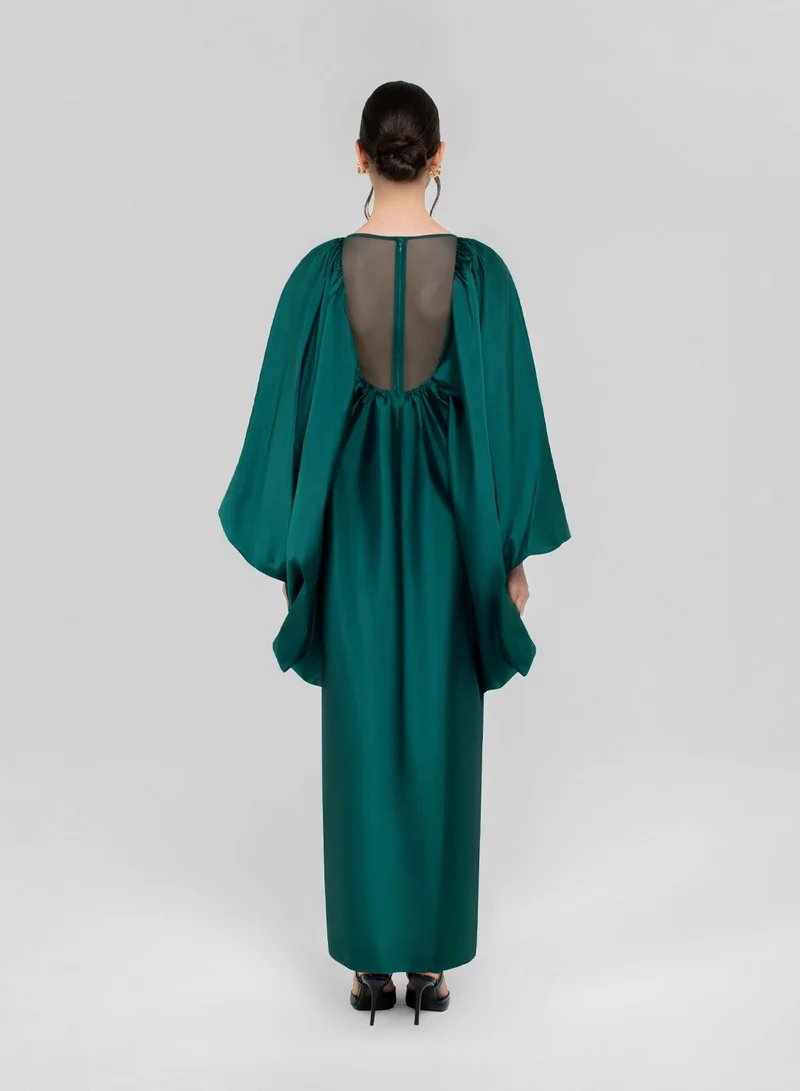 CHASE Puff Sleeve Maxi Dress