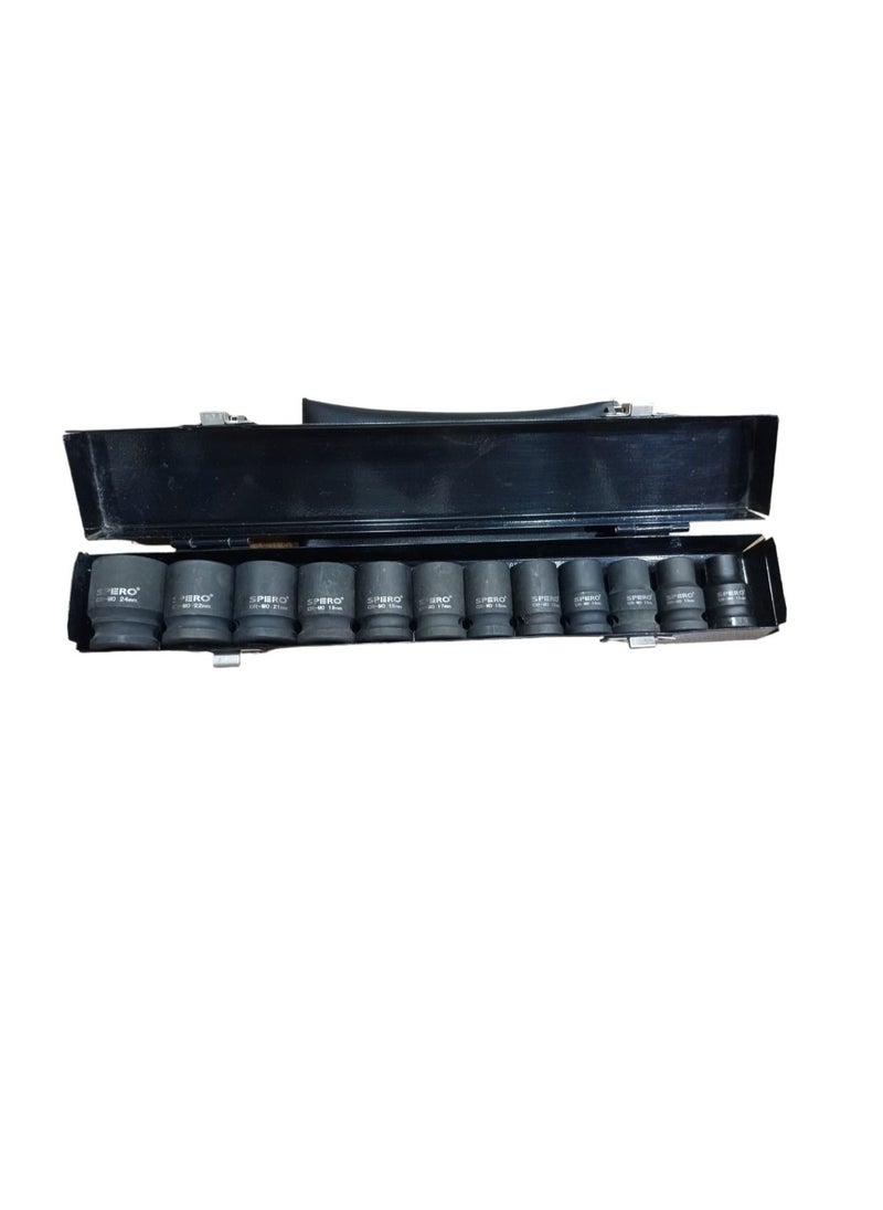 spero 1/2" Short Bit Box Bits Set 12 Pieces By 10 mm : 24 mm 