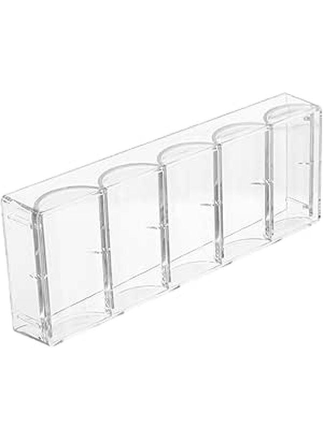 Large Capacity Transparent Poker Chip Holder Case with Compartment Tray for Easy Storage and Organization - Image 1