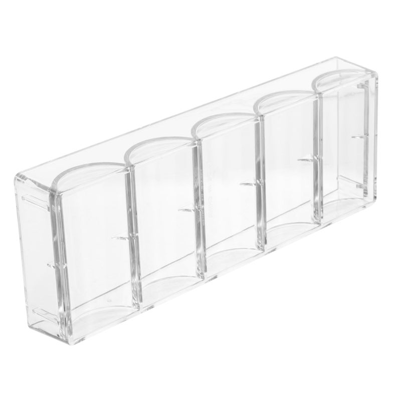 Large Capacity Transparent Poker Chip Holder Case with Compartment Tray for Easy Storage and Organization - Image 2