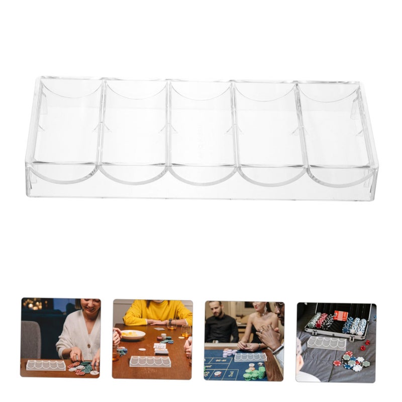 Large Capacity Transparent Poker Chip Holder Case with Compartment Tray for Easy Storage and Organization - Image 3