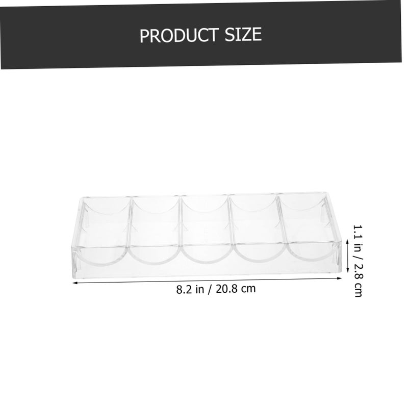 Large Capacity Transparent Poker Chip Holder Case with Compartment Tray for Easy Storage and Organization - Image 5