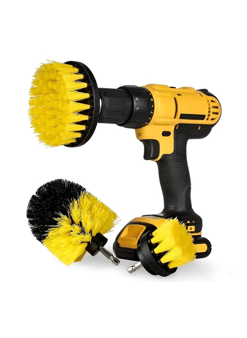 Generic Multifunctional Drill Brush Set, Easy to Operate Nylon Cleaning Brush Set for Bathtubs, Household Cleaning, Car Washing, Tires - Image 1