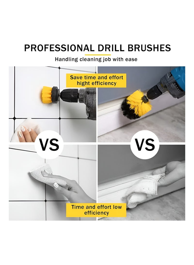 Generic Multifunctional Drill Brush Set, Easy to Operate Nylon Cleaning Brush Set for Bathtubs, Household Cleaning, Car Washing, Tires - Image 3