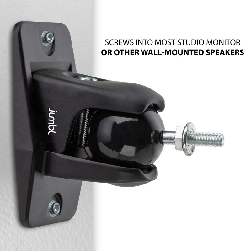 Jumbl SINSB7B ProGrip Ultra Stainless Steel Speaker Wall Mount Bracket Black, Pair of 2 - Thread Size: 1/4-20 - Holds up to 8 Lbs - Image 3
