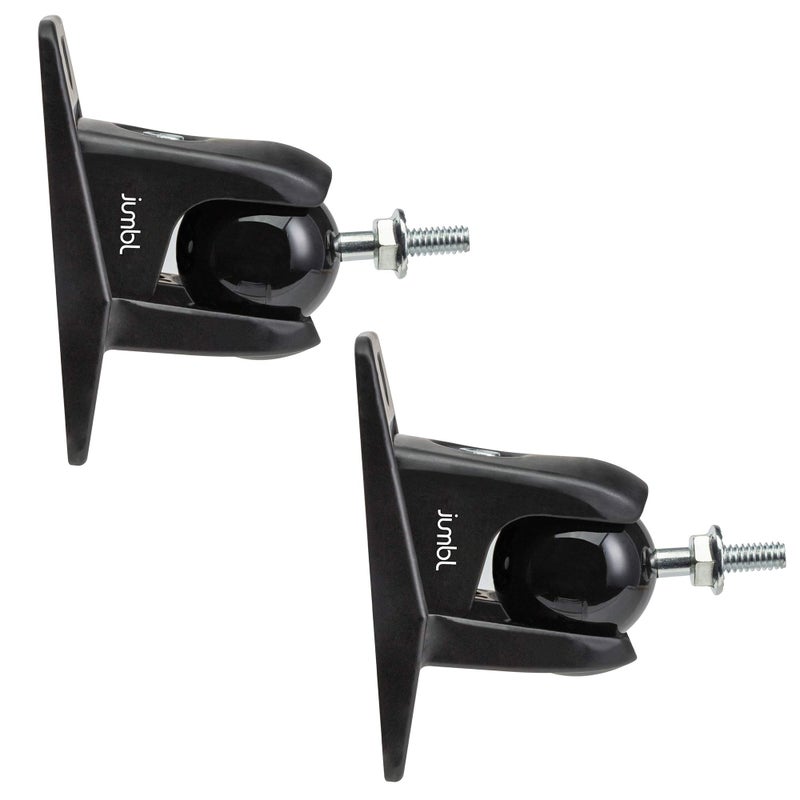 Jumbl SINSB7B ProGrip Ultra Stainless Steel Speaker Wall Mount Bracket Black, Pair of 2 - Thread Size: 1/4-20 - Holds up to 8 Lbs - Image 1