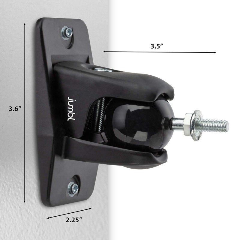 Jumbl SINSB7B ProGrip Ultra Stainless Steel Speaker Wall Mount Bracket Black, Pair of 2 - Thread Size: 1/4-20 - Holds up to 8 Lbs - Image 4