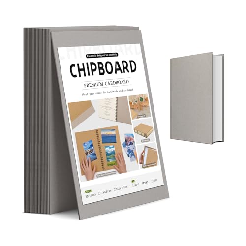 JNENERY 20Pcs Chipboard, 5 x 7" Book Board for Book Binding, 50pt Cover Cardboard Sheets for Crafts, Thick Sturdy Kraft Board, Heavy Duty Chip Board for Bookbinding, DIY Projects, Packaging - Image 1