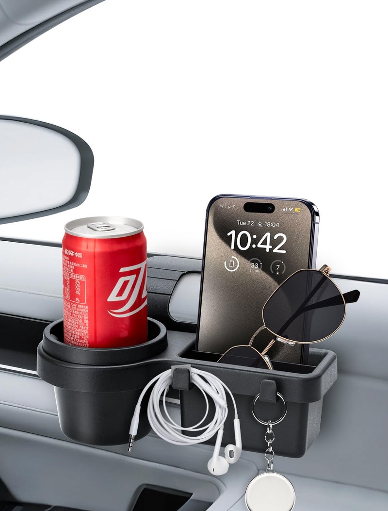 Kwaks Car Window Multifunctional Storage Organizer Car Door Cup Holder Cell Phone Storage Box Water Cup Holder for Storing Small Items Such as Earphones Keys Bottles