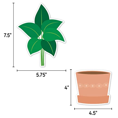 Creative Teaching Press CTP Potted Plants 6" Cut-Outs Learning Décor Accents for Classroom (Creative Teaching Press 10597) - Image 3