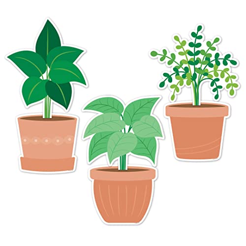 Creative Teaching Press CTP Potted Plants 6" Cut-Outs Learning Décor Accents for Classroom (Creative Teaching Press 10597) - Image 1