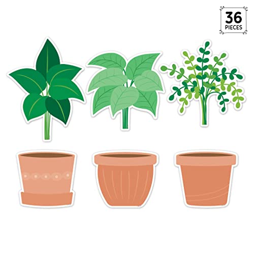 Creative Teaching Press CTP Potted Plants 6" Cut-Outs Learning Décor Accents for Classroom (Creative Teaching Press 10597) - Image 2