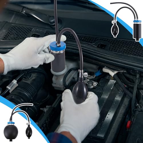 Aurelema 2 Pcs Universal Easy Intake Adapter Automotive Smoke Machine Inflatable Bladder Block off Diagnostic Car Smoke Leak Tester Detector for 12V Vehicles Pipe Fuel Leakage Detection (Blue) - Image 4