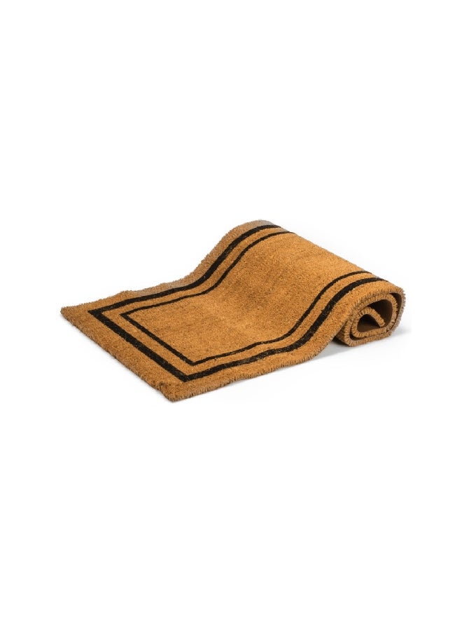DeCoir Classic Border Entrance Door Mat Brown and Black 24 x 60 Inch 73910 - Image 1