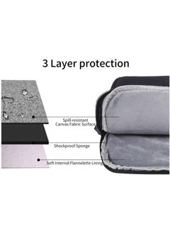 Arabest 15.6-Inch Laptop Sleeve with Handle, Protective Case with Zipper Portable Monitors Computer Bag, Black  - Image 3