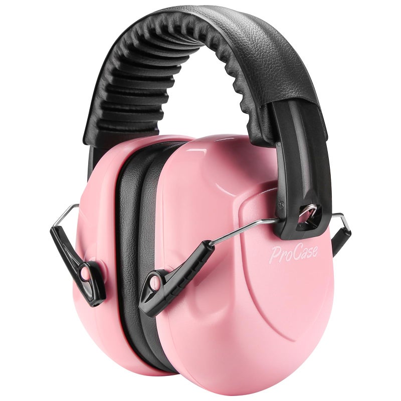 ProCase Noise Reduction Ear Muffs, Sound Proof Ear Protection, NRR 28dB Noise Cancelling Headphones for Adults Kids Autism, Hearing Protection for Shooting Gun Range Mowing -Pink - Image 1
