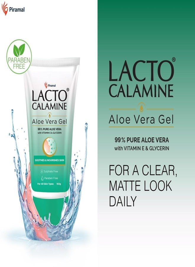 Lacto Calamine Aloe Vera Gel For Face | 150g | Moisturizer For Face With 99% Pure Natural AloeVera, Vitamin E & Glycerin For Hydrating Skin, Body & Hair | No Parabens, No Sulphates (Pack of 3) - Image 2