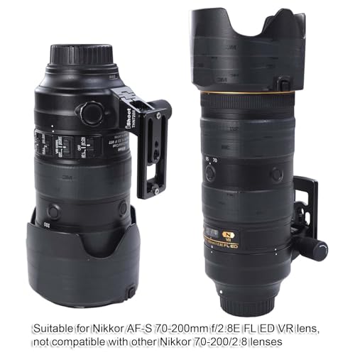 iShoot Lens Collar Replacement Foot Tripod Mount Ring Base Compatible with Nikon AF-S 70-200mm f/2.8E FL ED VR, AF-S 500mm f/5.6E PF ED VR, Quick Release Plate for Arca-Swiss Fit Tripod Head Clamp - Image 5