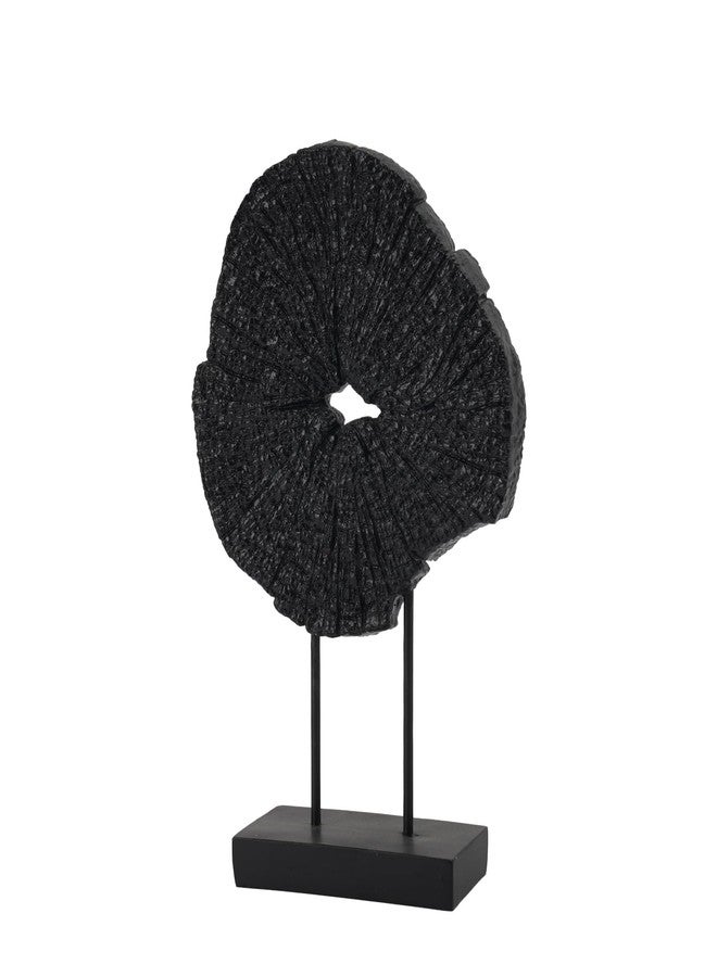 LC LCdecohome Black Art Modern Abstract Sculpture - Solid Black Art Sculpture for Home Décor Minimalist Decorative Statue for Living Room Office Desk Shelf Handcrafted Art Piece 7.25 * 2.5 * 12 Inch - Image 1