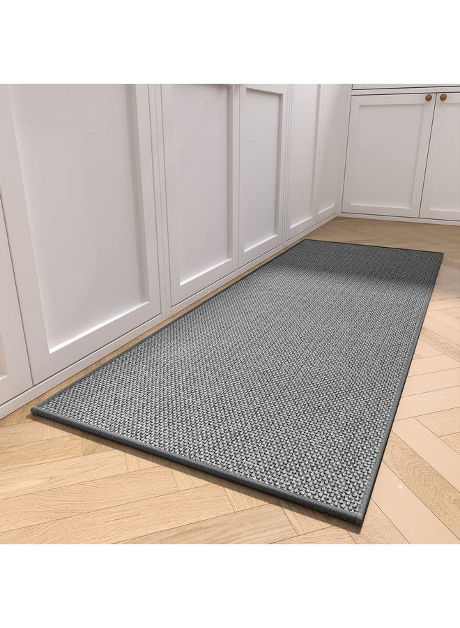 MontVoo Kitchen Rugs and Mats Non Skid Washable, Absorbent Runner Rugs for Kitchen, Front of Sink, Kitchen Mats for Floor(Dark Grey, 20"x47") - Image 1
