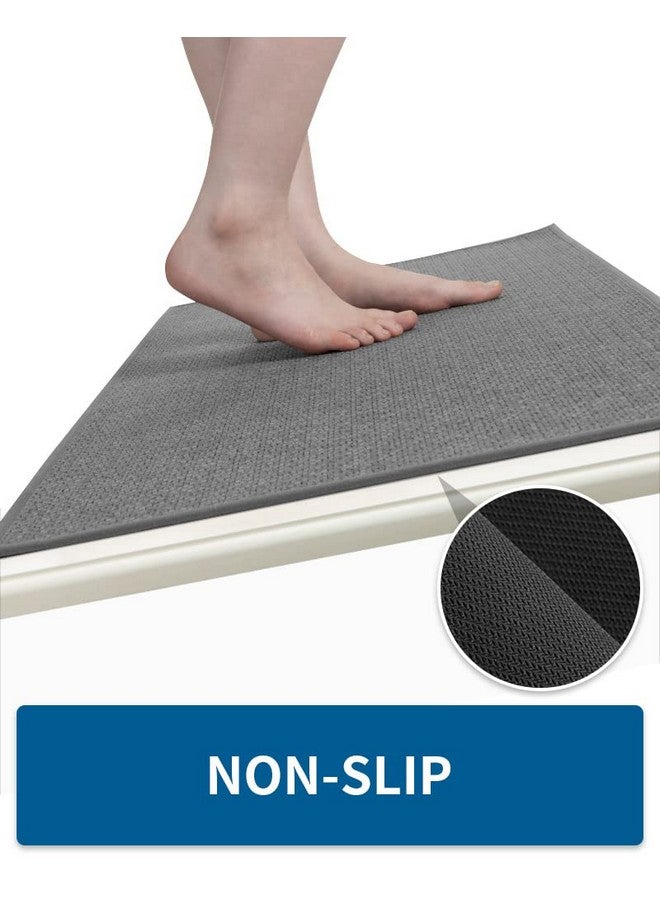 MontVoo Kitchen Rugs and Mats Non Skid Washable, Absorbent Runner Rugs for Kitchen, Front of Sink, Kitchen Mats for Floor(Dark Grey, 20"x47") - Image 3