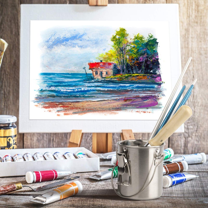 MyLifeUNIT Paint Brush Cleaner, Stainless Steel Brush Holder for Painting, 6.6 oz - Image 5