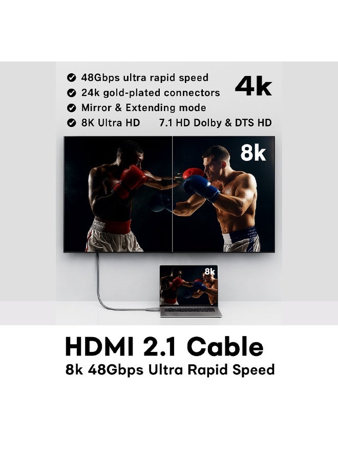 High-Speed HDMI Cable 2.0 – 3m, Supports 4K 8K, 3D, 1080P, Durable Outer Layer, Compatible with TV, PS5, Xbox, Projector, Blu-ray - Image 4