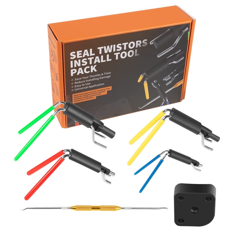 أدوات تركيب ختم أسطوانة هيدروليكية قضيب مكبس ختم UCup مجموعة أدوات تركيب Twistor تعمل على 07 بوصة 65 بوصة ختم 6 قطع